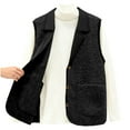 thumbnail image 3 of Ailaofu Womens Warm Sherpa Fleece Vest Sleeveless Lightweight Jacket Outwear with Pockets, 3 of 4