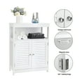 thumbnail image 2 of Bathroom Storage Floor Cabinet Free Standing with Double Shutter Doors and Adjustable Shelf White, 2 of 7