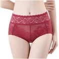thumbnail image 5 of Bigersell Boyshort Underwear for Women Clearance Shaping Underwear Women Boy Shorts Panty Style P-774 Cotton Plus Size Panties Ladies Thong Briefs Mid Waist Women's Bikini Panties Wine XL, 5 of 8
