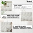 thumbnail image 3 of 87.4" Cloud Series Chenille Sofa - Minimalist Button-Tufted 3-Seater Square Arm Upholstered Couch,White, 3 of 25