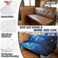 thumbnail image 3 of HUISEFOR Blue Butterfly RV Couch Covers for Sofa Bed Non-Slip Stretch RV Jackknife Sofa Covers, Backrest & Seat Covers, Scratch-Proof, Easy To Intsall, Pet & Kid Friendly, 3 of 7