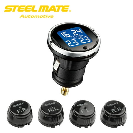Steelmate EBAT ET-710AE 4-sensor Wireless TPMS LCD Tire Pressure Monitor (Best Aftermarket Tpms System)