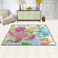 thumbnail image 2 of SKYSONIC 36x24in Colorful Flowers Area Rug, Pretty Hydrangea Non-Slip Floor Carpet for Indoor Living Dining Room Bedroom, 2 of 7