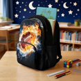 thumbnail image 4 of KUIFORTI Fire Rugby Backpack and Lunch Box for Elementary Primary Middle School Daily Use Set of 4 Fashion with Pencil Bags Lunch Bag Boys School Backpack, 4 of 7