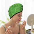 thumbnail image 3 of Yiaed St Patrick's Day Print Hair Cap with Button,Coral Fleece Hair Towel Wrap for Women Wet Hair,Quick Dry Turban for Wet Hair Long Thick Hair, 3 of 5