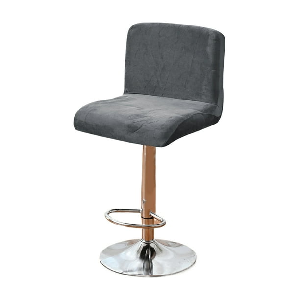 Matsuzay Funda protectora para silla de comedor de 4 piezas, tela de primera calidad, funda de cojín para taburete extraíble de fácil cuidado Decoración del hogar gris oscuro