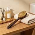 thumbnail image 5 of Natural Boar Bristle Bath Brush with Wooden Long Handle, Gentle Cleansing Exfoliating Shower Body Brush for Back Skin Care, Comfort Grip Scrubber for Daily Bathroom Use, 5 of 8