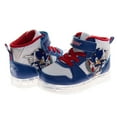 thumbnail image 5 of Sega Sonic The Hedgehog High Top Sneakers Boys, Speedy Athletic Racing Design Durable Canvas Lace Up Closure (Toddler Little Kid), Blue, Size: 7, 5 of 7