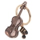 thumbnail image 1 of BEADCEST Llaveros De Aleación Con Charms De Violín Vintage En Marrón Oscuro Retro Para Musical, 1 of 8