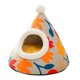 thumbnail image 4 of Novedad cama para gatos lavable cómoda manta cálida cama para mascotas tienda para perros suave y acogedor para dormir para interior patio trasero Flor Sunnimix Casa de cama de felpa, 4 of 8