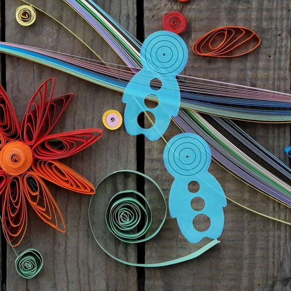 MLINS  5 Pcs Paper Quilling Tool Comb Bead Roller Tools Supplies Blue