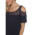 thumbnail image 3 of White Mark Women's Cold Shoulder Bexley Tunic Top, 3 of 5