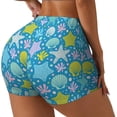 thumbnail image 2 of Kdxio Starfish Print Workout Shorts for Women Seamless Soft Smooth Gym Yoga Scrunch Active Shorts, 2 of 5