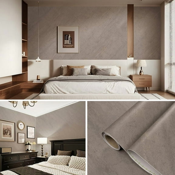 Stone-Texture PVC Peel-and-Stick Wallpaper Self-Adhesive 3D Realistic Stone Look Vinyl Roll, Waterproof, Easy to Clean & Removable DIY Accent Wall Decor for Kitchen, Living Room, Backsplash
