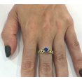 thumbnail image 3 of HeartsAndYou 1ct Natural Blue Sapphire Floral Petal Solitaire Ring 100% 14k SOLID Yellow Gold, 3 of 9
