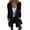 Black, variant on VEKDONE Womens Casual Hooded Jacket Plus Size Long Sleeve Single Breasted Trench Coat Solid Color Button Up Long Cardigan Sweaters with Pockets