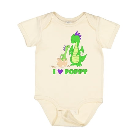 

Inktastic I Love Poppy Gift Baby Boy or Baby Girl Bodysuit