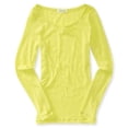 thumbnail image 1 of Aeropostale Solid Ls Camiseta básica para mujer, verde, extragrande, 1 of 2
