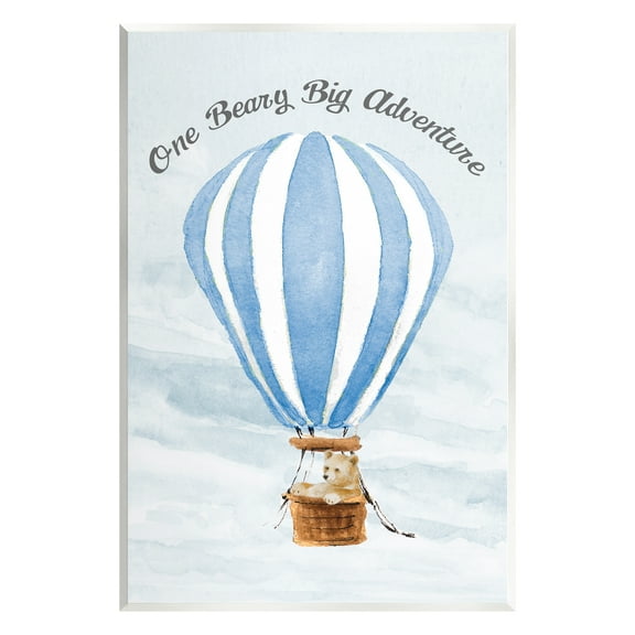 Stupell Industries Beary Big Adventure Balloon Animals & Insects Painting Unframed Art Print Wall Art, 10 x 15