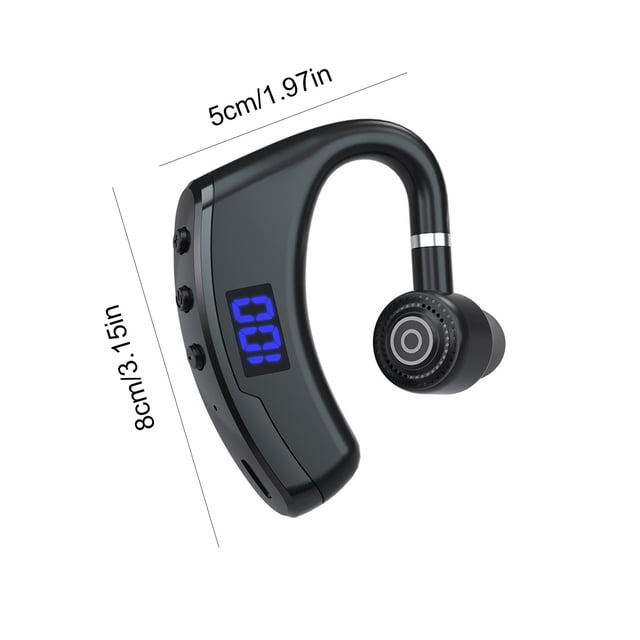 Herunwer Business Bluetooth 5.2 Wireless Ear Hook Headphones with Smart Digital Display and Noise Reduction