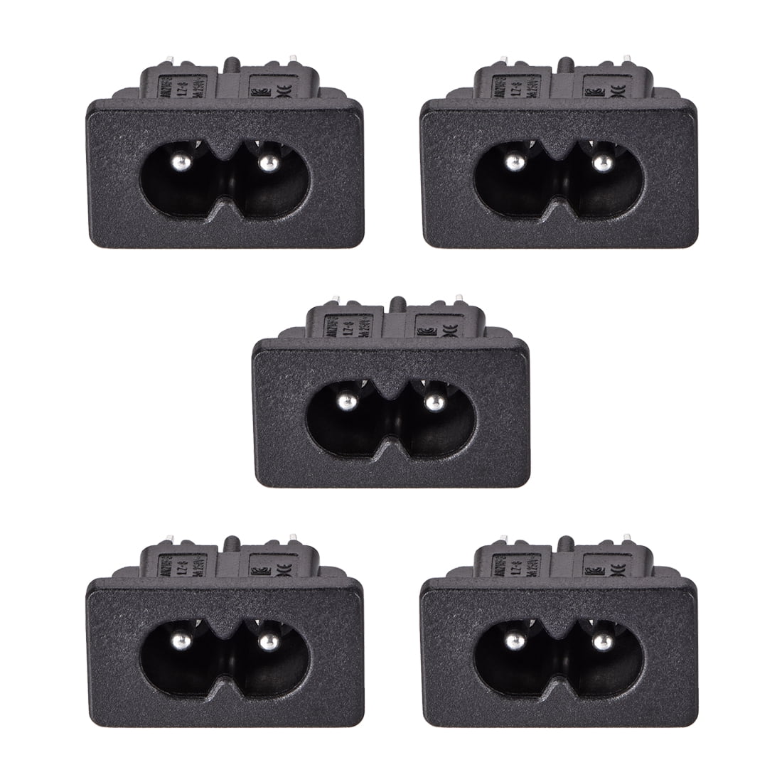 Lot De 6 Adaptateurs De Prise C8 - AC250V 2.5A - Montage Panneau - Marque Uxcell