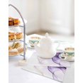 thumbnail image 4 of Marble Purple Kitchen Dish Towels for Drying Dishes Set of 2, Gold White Modern Gradient Ocean Ripple Waffle Weave Microfiber Hand Tea Bathroom Towels Quick Dry & Absorbent Towel 12x12, 4 of 7