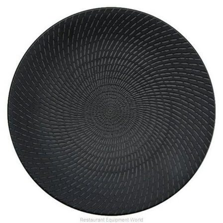 Oneida L6250000116C 6.125 in. Urban Black Porcelain Coupe Plate