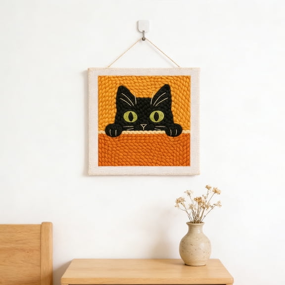 DIY Punch Needle Kit For Beginners Pattern Yarn Embroidery Art Set With Frame Tools & Wool Threads For Home Décor And Handcraft Lovers (4 Styles)