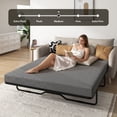 thumbnail image 5 of SogesHome Full Gel Memory Foam Mattress, 4" Sofa Bed Mattress, Removable Washable Cover, Non-slip Base, Supportive Seat Cushion, Grey, 5 of 10