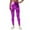 Purple, variant on Bibifish Womens Leggings Gold Shiny Metallic Leggings High Waist Elastic Fabric Slim Fit Casual Party Carnival Performance Stylish Leggings