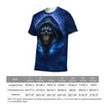 thumbnail image 6 of LAOLIUSN Men's 3D Skull Graphic T Shirt, All Over Print Short Sleeve Crewneck Tee, 88% Polyester 12% Spandex, Casual Novelty Streetwear Tops, S-4XL, 6 of 7