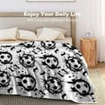 thumbnail image 3 of Super Soft Soccer Blanket Throw Soccer Ball Blankets Lightweight Flannel Warm Cozy Football Blanket Gifts for Sport Fans Kids Adults 60"X50", 3 of 4
