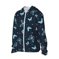 thumbnail image 2 of Rocae Beautiful Butterflies Print Breathable Sun Protection Hoodie Quick-Dry Lightweight Long Sleeve Hoodie Unisex Running Sports Shirt Large, 2 of 9