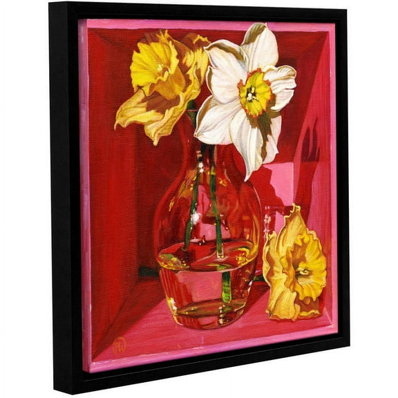 ArtWall Paige Wallis "Narcissus In Pink" Gallery-wrapped Floater-framed Canvas