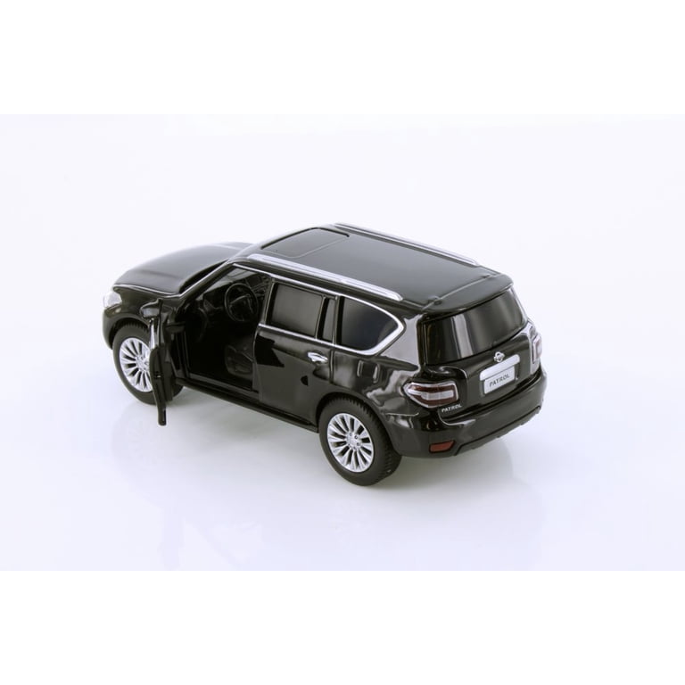 Tayumo Nissan Patrol Y62, Black Diecast Model Toy Car - 1/36 Scale