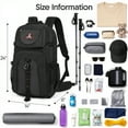 thumbnail image 6 of Lightweight Hiking Backpack 40L Large Capacity Water Resistant Backpack Daypack for Camping Travel Outdoor Men and Women,Black,BP8015, 6 of 10
