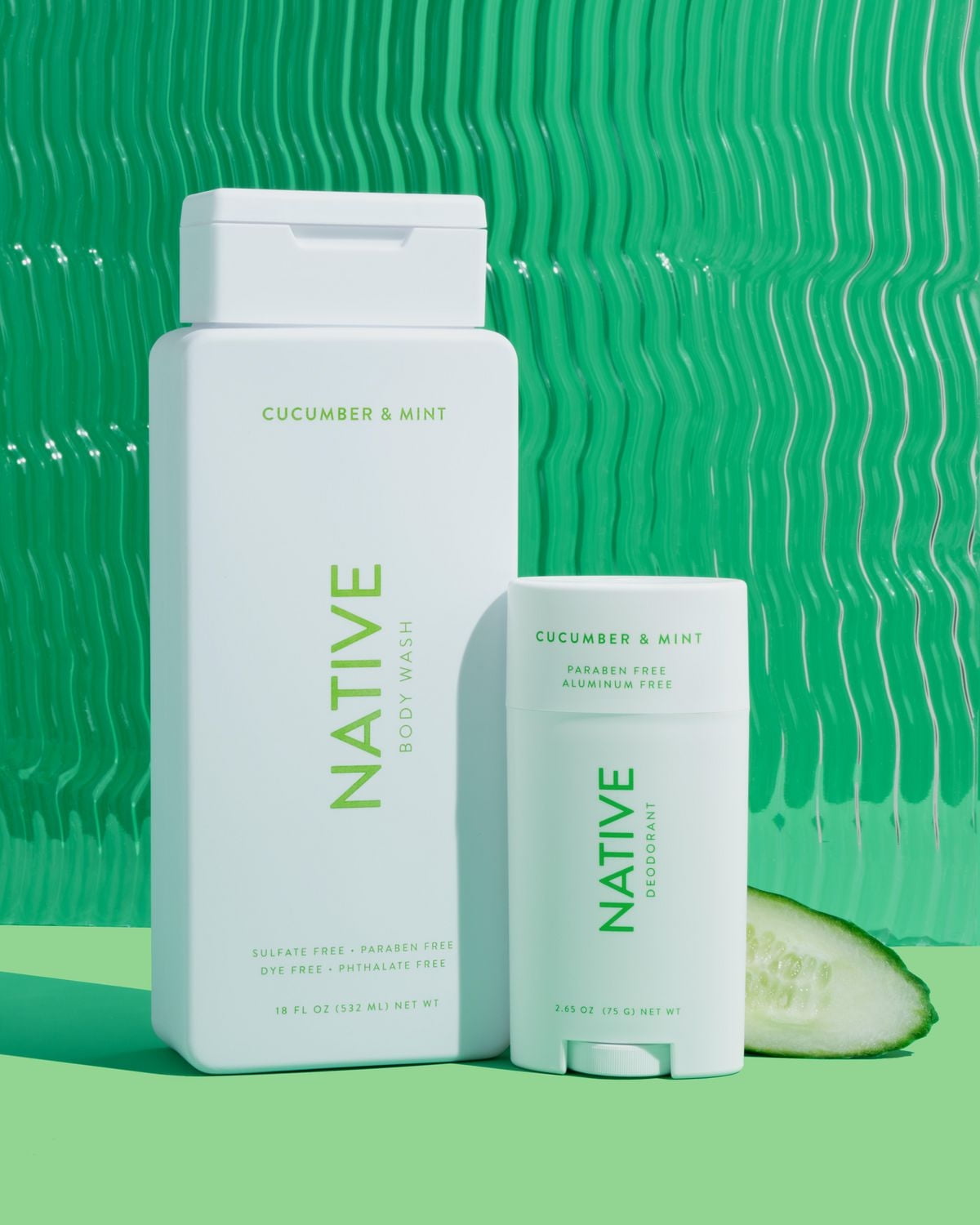 Native Natural Body Wash, Cucumber & Mint, Sulfate Free, Paraben Free, 532 mL