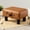 Whisky Brown, variant on Small Foot Stool with Handle, Brown Faux Leather Short Foot Stool Rest, Rectangle Storage Foot Stools Ottoman with Plastic Legs, Padded Footstool Small Step Stool for Living Room, Office, Desk, Patio