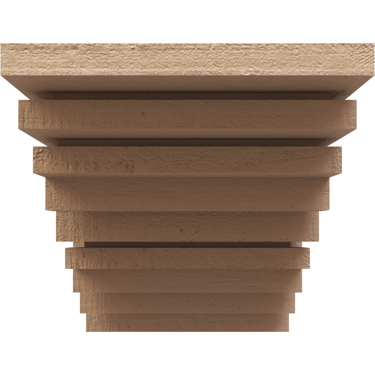 7"W x 14"D x 7"H Wide Landon Rough Cedar Woodgrain TimberThane Corbel, Primed Tan