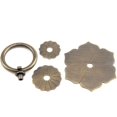 thumbnail image 4 of The lotus shape Drop Ring Knobs Antique Bronze Tone Ring Pulls Flower Shape Dresser Drawer Cabinet Pulls - 2pcs, 4 of 5