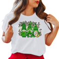 thumbnail image 1 of LSLJS Col Rond Imprimé Trèfle de Saint Patrick Manches Courtes Décontracté Ample Manches Courtes Col Rond Haut/chemise, Cadeaux pour Femmes, 1 of 4