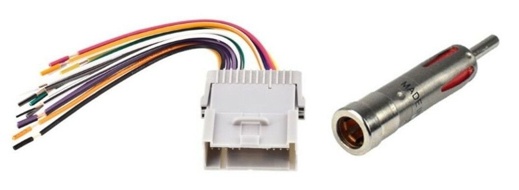 A/T Car Stereo Radio Wiring Harness Antenna for 2000-up Buick Chevy GMC