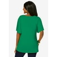 thumbnail image 4 of Jessica London Women's Plus Size Stretch Knit Flutter Sleeve Tunic, 4 of 6