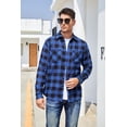 thumbnail image 4 of WARHORSEE Flannel Shirt for Men Long Sleeve Regular Fit Button Down Casual Plaid Shirt, 4 of 11