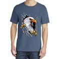 thumbnail image 2 of Wild Bobby, Torn Ripped Eagle Claws, Animal Lover, Garment-Dyed Washed Look Short Sleeve T-Shirt, Navy, Small, 2 of 3