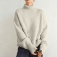 thumbnail image 6 of Misright Women's Turtleneck Sweater, Long Sleeve Knit Pullover with Soft Warm Design for Winter, 6 of 9