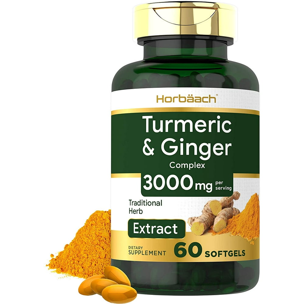 Turmeric Curcumin & Ginger Complex 3000 mg 60 Softgel Pills With