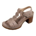 thumbnail image 5 of Dakaela Women's Orthopedic Sandals Block Heels Wedge Platform Pumps Slingback Dressy Shoes, 5 of 6