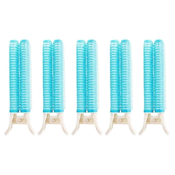 Juego de 5 pinzas para la raíz del cabello, color azul. Pinzas voluminizadoras para rizar el cabello rápidamente y lograr un peinado con volumen.