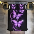 thumbnail image 5 of Dreamy Purple Butterfly Pattern (52)-1 Set Duvet Cover Bedding Set Duvet Cover Polyester Quilt Cover for Twin Size, 5 of 6